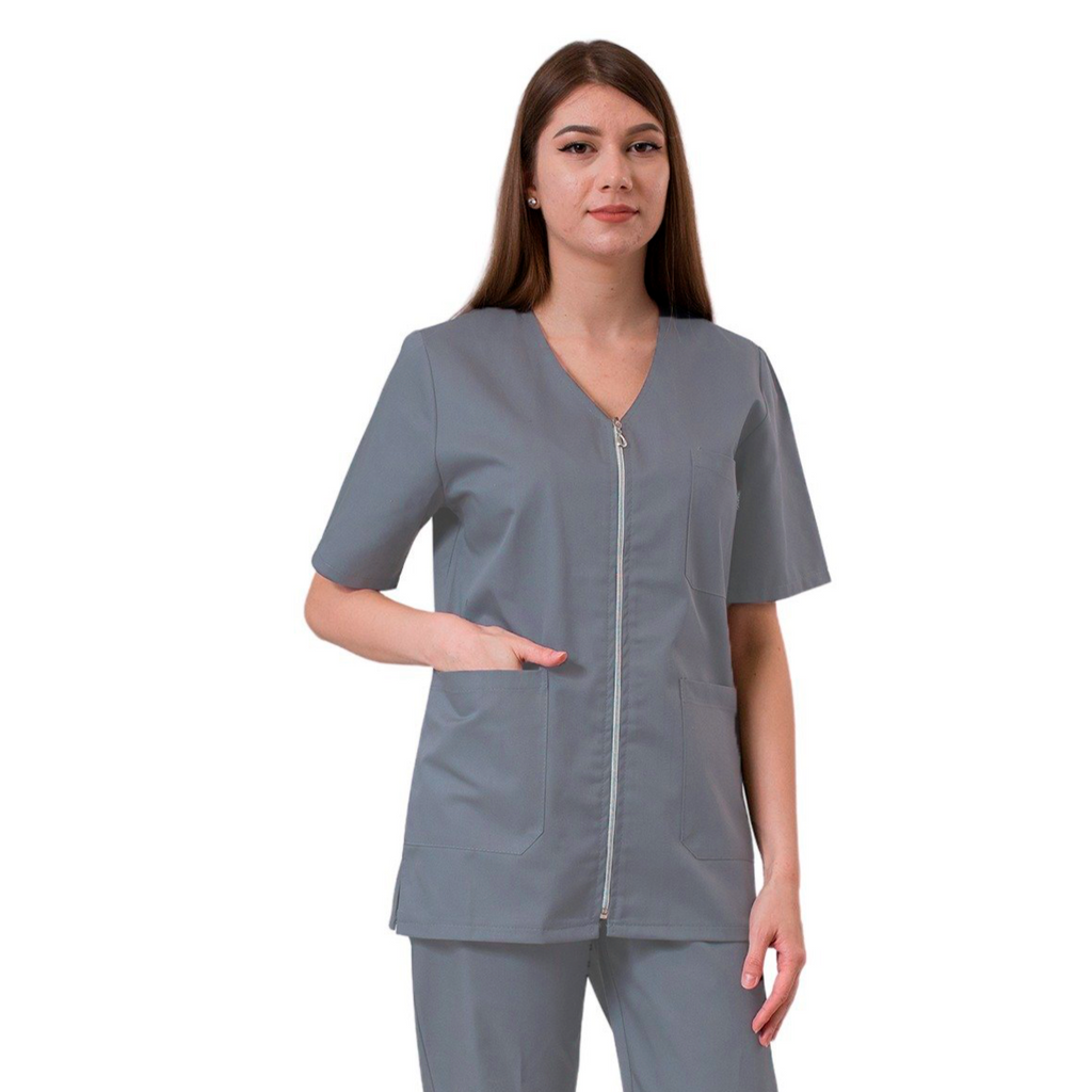 Bluza medicala cu fermoar Laura | Inotex.ro
